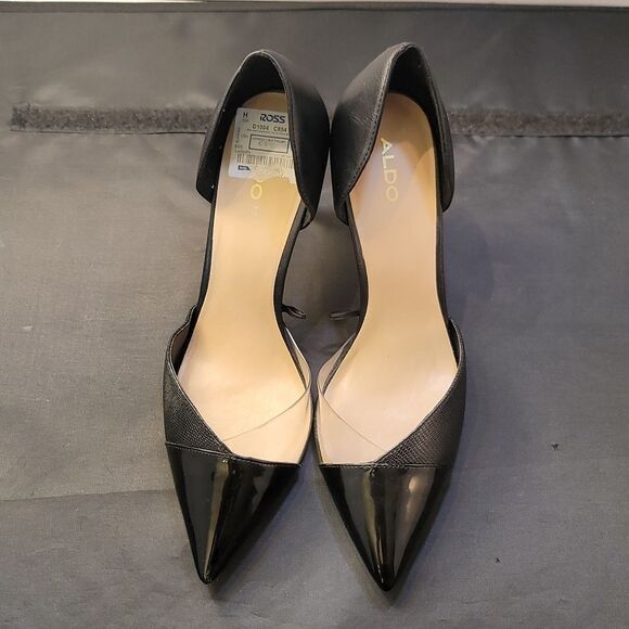 ALDO MOONGLOW HIGH HEELED D'ORSAY PUMPS WITH POINTED TOE AND STILETTO HEEL G1 - Picture 3 of 15